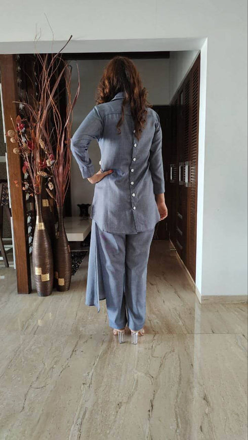 High Low Denim Coord Set